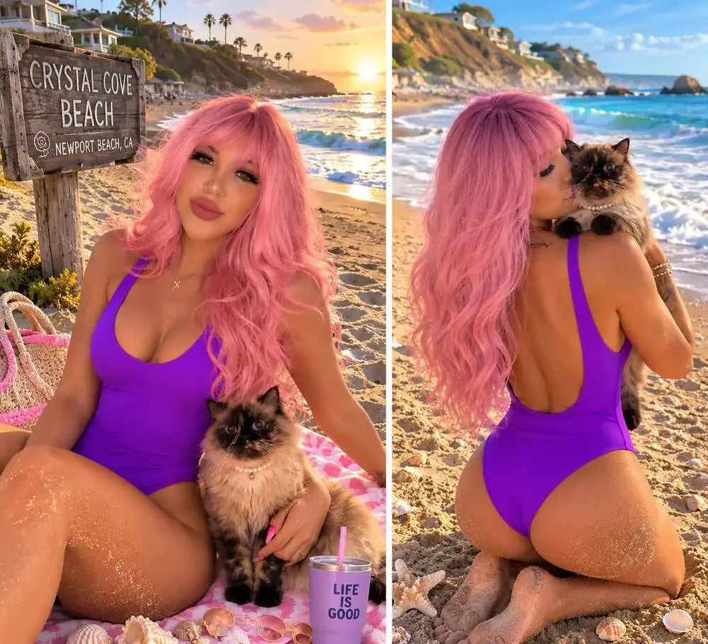 SKIMS Swim Scoop Neck One Piece Swimsuit in the color Orchid Sz.2X BNWT